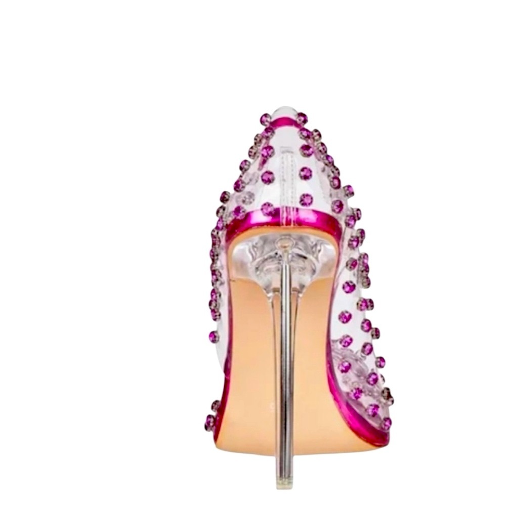 SOLD ON EBAY!! Elegant Fuchsia Studded Azalea Wang Women's Heels. Size 8. 2 - Picture 5 of 9